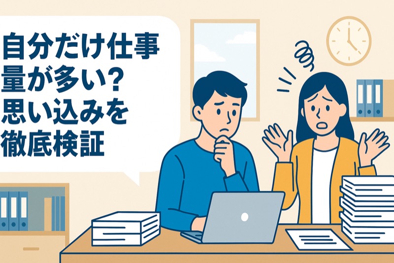 自分だけ仕事量が多い？思い込みを徹底検証