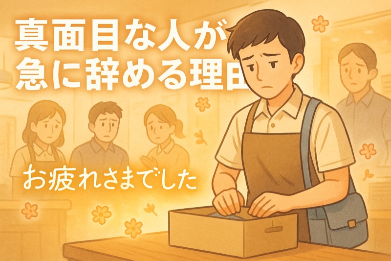 真面目な人が急に辞める理由