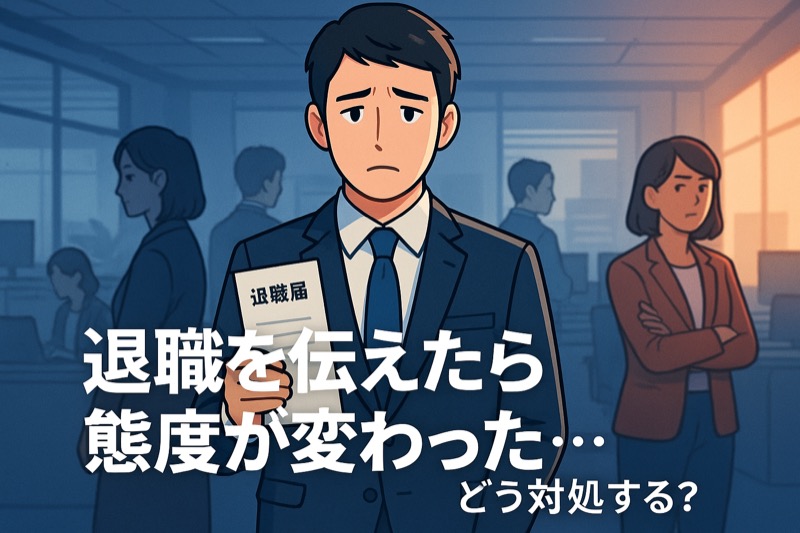 退職を伝えたら態度が変わった【実録】