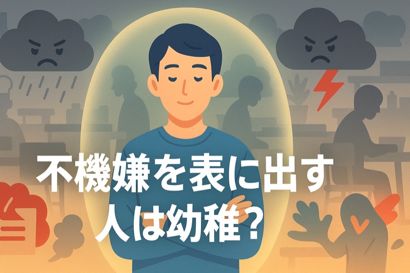 不機嫌を表に出す人は幼稚か？？