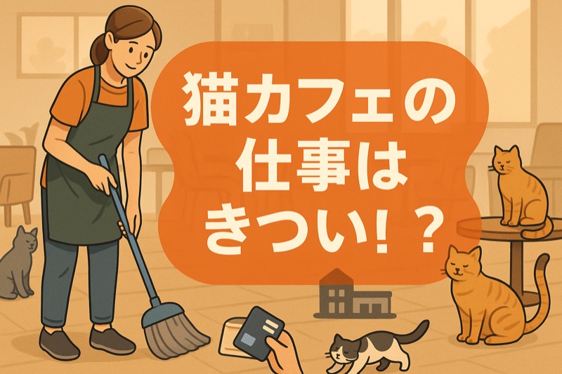 猫カフェバイトはきつい？？
